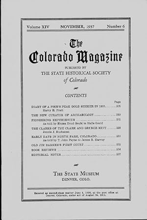 The Colorado Magazine, Vol. XIV, No. 6, November 1937