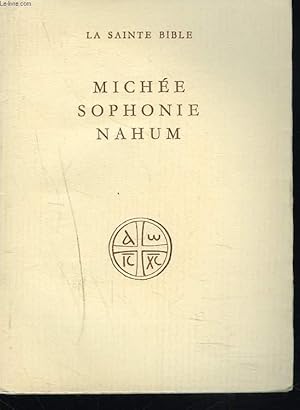 Imagen del vendedor de MICHEE, SOPHONIE, NAHUM. a la venta por Le-Livre