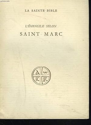 Bild des Verkufers fr L'EVANGILE SELON SAINT MARC. zum Verkauf von Le-Livre
