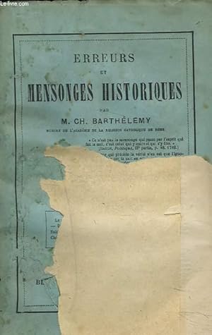 Seller image for ERREURS ET MENSONGES HISTORIQUES. DIXIEME SERIE. for sale by Le-Livre