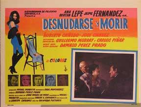 Seller image for Desnudarse y morir [movie poster]. (Cartel de la pelcula). for sale by Wittenborn Art Books