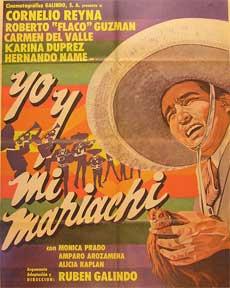 Bild des Verkufers fr Yo y mi mariachi [movie poster]. (Cartel de la pelcula). zum Verkauf von Wittenborn Art Books