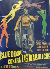 Seller image for Blue Demon contra las diabolicas [movie poster]. (Cartel de la pelcula). for sale by Wittenborn Art Books