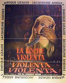 Imagen del vendedor de La Noche Violenta [movie poster]. (Cartel de la pelcula). a la venta por Wittenborn Art Books