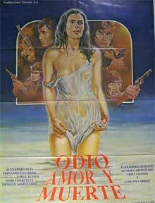 Imagen del vendedor de Odio Amor y Muerte [movie poster]. (Cartel de la pelcula). a la venta por Wittenborn Art Books