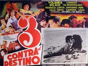 Imagen del vendedor de Tres Contra el Destino [movie poster]. (Cartel de la pelcula). a la venta por Wittenborn Art Books