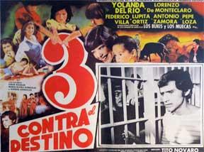 Imagen del vendedor de Tres Contra el Destino [movie poster]. (Cartel de la pelcula). a la venta por Wittenborn Art Books