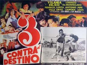 Imagen del vendedor de Tres Contra el Destino [movie poster]. (Cartel de la pelcula). a la venta por Wittenborn Art Books