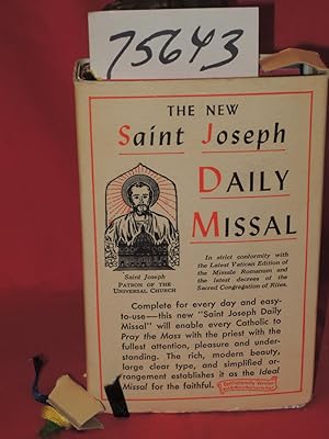 Image du vendeur pour Saint Joseph Daily Missal the Officials Prayers of the Catholic Church for the Celebration of Daily Mass mis en vente par Princeton Antiques Bookshop