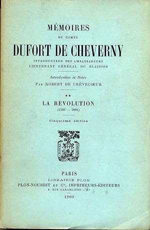 Mémoires du Comte Dufort de Cheverny