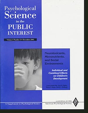 Imagen del vendedor de Psychological Science in the Public Interest (Volume 6, Number 3, December 2005) a la venta por Diatrope Books