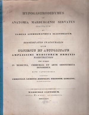 Imagen del vendedor de Hypogastrodidymus in Anatomia Marburgensi servatus [.] Dissertatio inauguralis [medica .]. a la venta por Antiquariat Carl Wegner