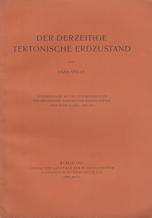 Seller image for Der derzeitige tektonische Erdzustand. for sale by Antiquariat Carl Wegner