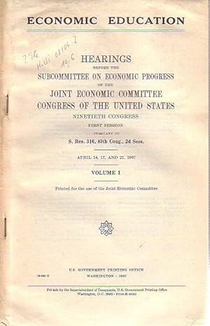 Image du vendeur pour Hearings before the Subcommittee on Economic progress of the joint economic committee congress of the united states. Ninetieth Congress. First Session. Volume I and Volume II. In 2 parts. mis en vente par Antiquariat Carl Wegner