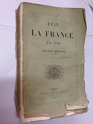 Immagine del venditore per Etat de la France en 1789 venduto da LibrairieLaLettre2