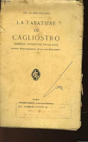 Bild des Verkufers fr LA TABATIERE DE CAGLIOSTRO zum Verkauf von Le-Livre