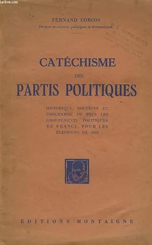 Seller image for CATECHISME DES PARTIS POLITIQUES for sale by Le-Livre