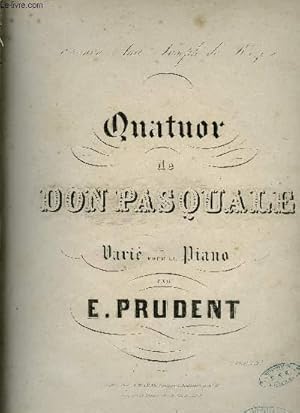 Seller image for QUATUOR DE DON PASQUALE for sale by Le-Livre