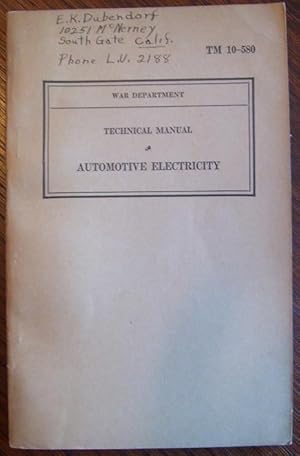 Technical Manual Automotive Electricity