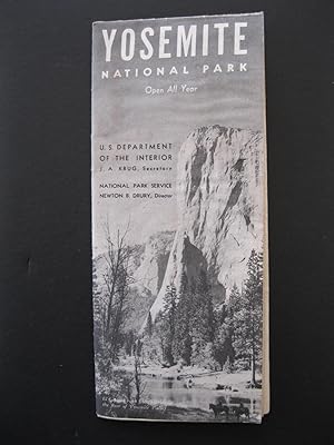 YOSEMITE NATIONAL PARK MAP Dated 1946