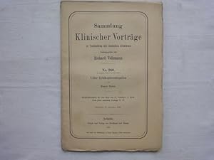 Bild des Verkufers fr Ueber Kehlkopfsexstirpation. Aus: Sammlung Klinischer Vortrge. No. 260. zum Verkauf von Malota