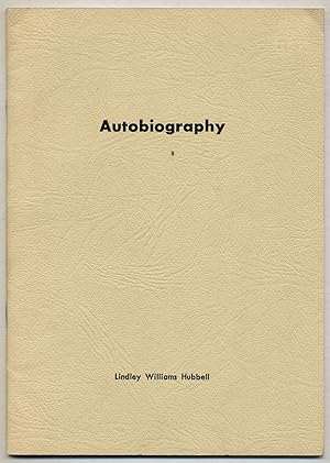 Bild des Verkufers fr Autobiography zum Verkauf von Between the Covers-Rare Books, Inc. ABAA