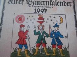 Alter Bauernkalender für Tagesvormerkungen 1997