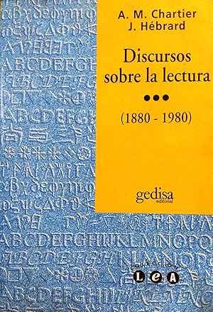 Image du vendeur pour Discursos sobre la lectura ( 1880 - 1980 ) mis en vente par Librera Monte Sarmiento