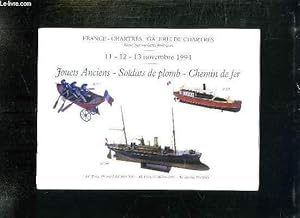 Seller image for CATALOGUE DE VENTES AUX ENCHERES PUBLIQUES DE JOUETS ANCIENS, SOLDATS DE PLOMB ET CHEMIN DE FER LE 11 / 12 / 13 NOVEMBRE 1994 A LA GALERIE DE CHARTRES. for sale by Le-Livre