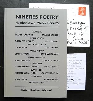 Seller image for Nineties Poetry. Editor: Graham Ackroyd. Number Seven, Winter 1995-96 for sale by James Fergusson Books & Manuscripts