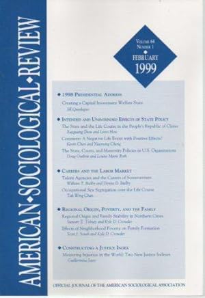 Immagine del venditore per American Sociological Review Vol. 64, No. 1 (February 1999) venduto da Bookfeathers, LLC