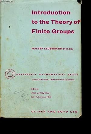 Bild des Verkufers fr INTRODUCTION TO THE THEORY OF FINITE GROUPS. zum Verkauf von Le-Livre