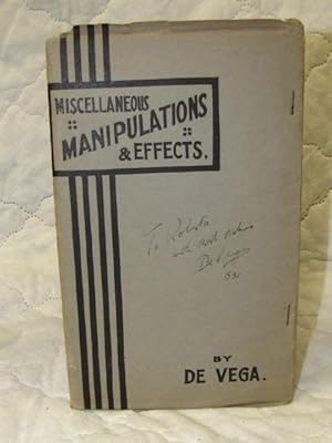 Image du vendeur pour Miscellaneous Manipulations & Effects (magic) mis en vente par Princeton Antiques Bookshop