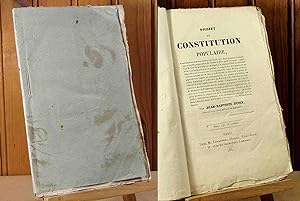 Seller image for PROJET DE CONSTITUTION POPULAIRE for sale by Livres 113