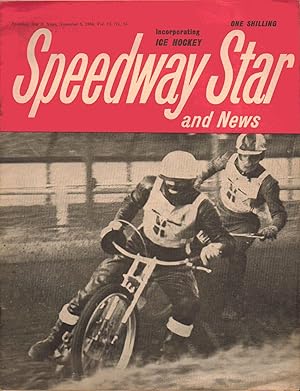 Bild des Verkufers fr Speedway Star and News. November 6, 1964. Volume 13. Number 34. Incorporating Ice Hockey magazine. Back cover: Nigel Boocock, Coventry zum Verkauf von SAVERY BOOKS