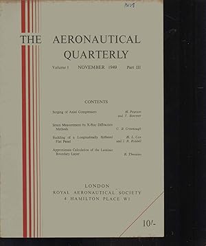 Bild des Verkufers fr The Aeronautical Quarterly. November 1949. Volume 1. Part 3. Journal of The Royal Aeronautical Society zum Verkauf von SAVERY BOOKS