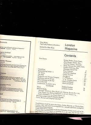 Image du vendeur pour London Magazine. April 1967. Volume 7. Number 1 mis en vente par SAVERY BOOKS