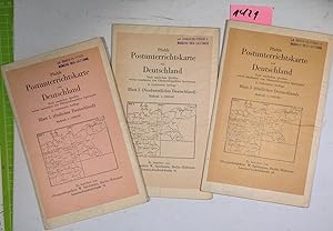 Pfuhls Postunterrichtskarte Von Deutschland - 3 Blätter (Östliches, Nordwestliches und Südliches ...