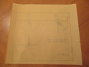 Original Pencil Mechanical Drawing By Russell W Porter For "Latitude Finder At Any Hour Angle Wit...