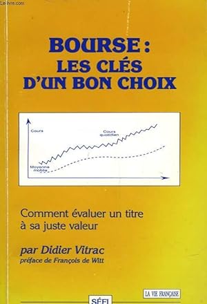 Immagine del venditore per BOURSE : LES CLES D'UN BON CHOIX venduto da Le-Livre