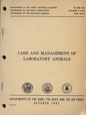 Immagine del venditore per Care and Management of Laboratory Animals venduto da Frank's Duplicate Books