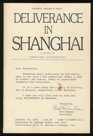 Bild des Verkufers fr Deliverance in Shanghai zum Verkauf von Between the Covers-Rare Books, Inc. ABAA