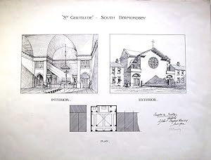 St. Gertrude. South Bermondsey (architecture print)