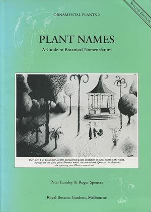 Imagen del vendedor de Plant Names : A Guide to Botanical Nomenclature. a la venta por Lost and Found Books