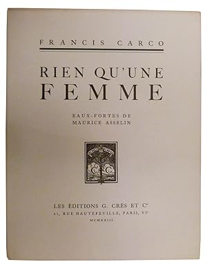 Imagen del vendedor de RIEN QU'UNE FEMME. a la venta por Librairie de l'Univers