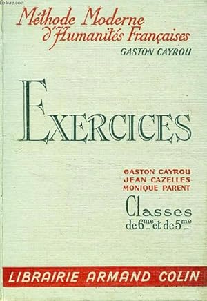 Seller image for EXERCICES, CLASSES DE 6e ET DE 5e for sale by Le-Livre