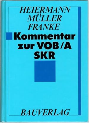 Seller image for Kommentar zur VOB/A-SKR. for sale by Antiquariat Fluck