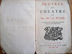 Oeuvres De Theatre De Mr. De La Place. Three Works in One Volume: 1- VENISE SAUVEE, 1760.; 2- CAL...