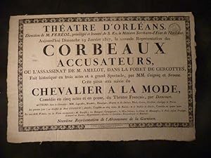 Théâtre d'Orléans. Corbeaux accusateurs, suivi du Chevalier à la mode