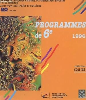 Imagen del vendedor de PROGRAMMES DE 6 - 1996 / COLLECTION COLLEGE. a la venta por Le-Livre